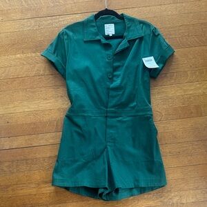 Green Short Sleeve Jumpsuit